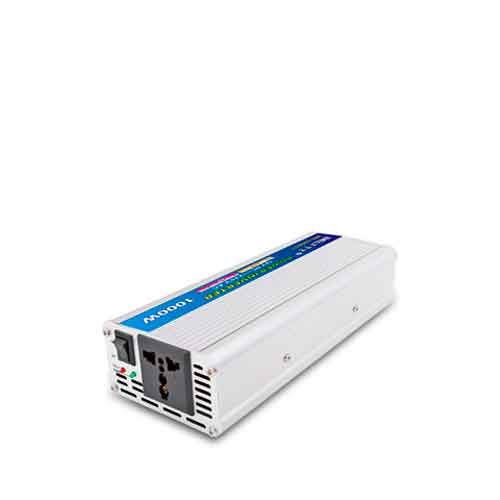 INVERSOR DE VOLTAJE POWER INVERTER 1000W 12VDC A 120V 1 TOMA PLATA - Imagen 2